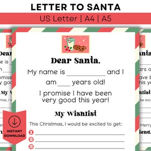 Carta a Papá Noel para imprimir Carta de Navidad para imprimir Carta a Papá Noel para imprimir Lista de deseos de Navidad para imprimir Lista de buenos deseos de Navidad para imprimir para niños