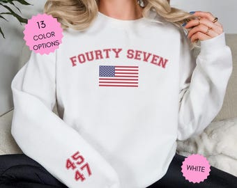 47 Moletom Donald Trump Moletom Trump 2024 Bandeira Americana Moletom MAGA Moletom Trump Camisa para Ela Presente para Ela Presente Republicano