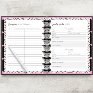 Printable Medical Binder Printable Health Planner Printable Water ...