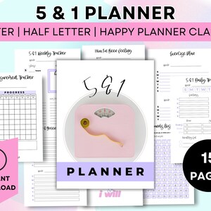 5 and 1 Journal Printable Planner 5 and 1 Optavia, Optavia Tracker, Optavia Journal Printable, Optavia 5 and 1 Journal, 5 and 1 Fueling