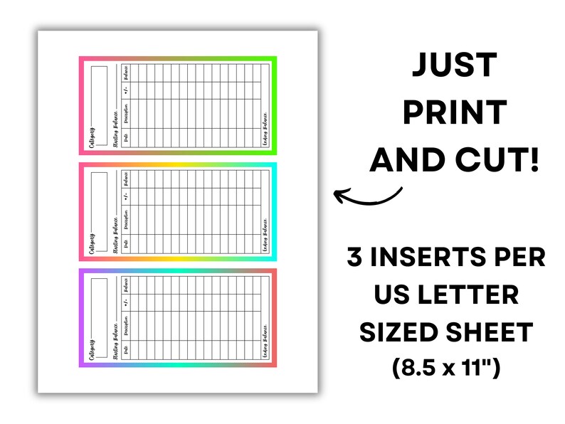 Cash Envelope Inserts Printable Cash Envelope Tracker Cash Stuffing ...