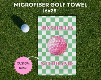 Mikrofaser-Golf-Handtuch Preppy Golf-Tuch Golf Babe Handtuch Damen Golf Handtuch Retro Golf Geschenk für sie Golf-Mädchen-Handtuch Custom Handtuch