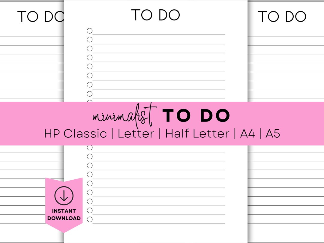 Printable to Do List Printable Planner Insert Happy Planner Refill ...