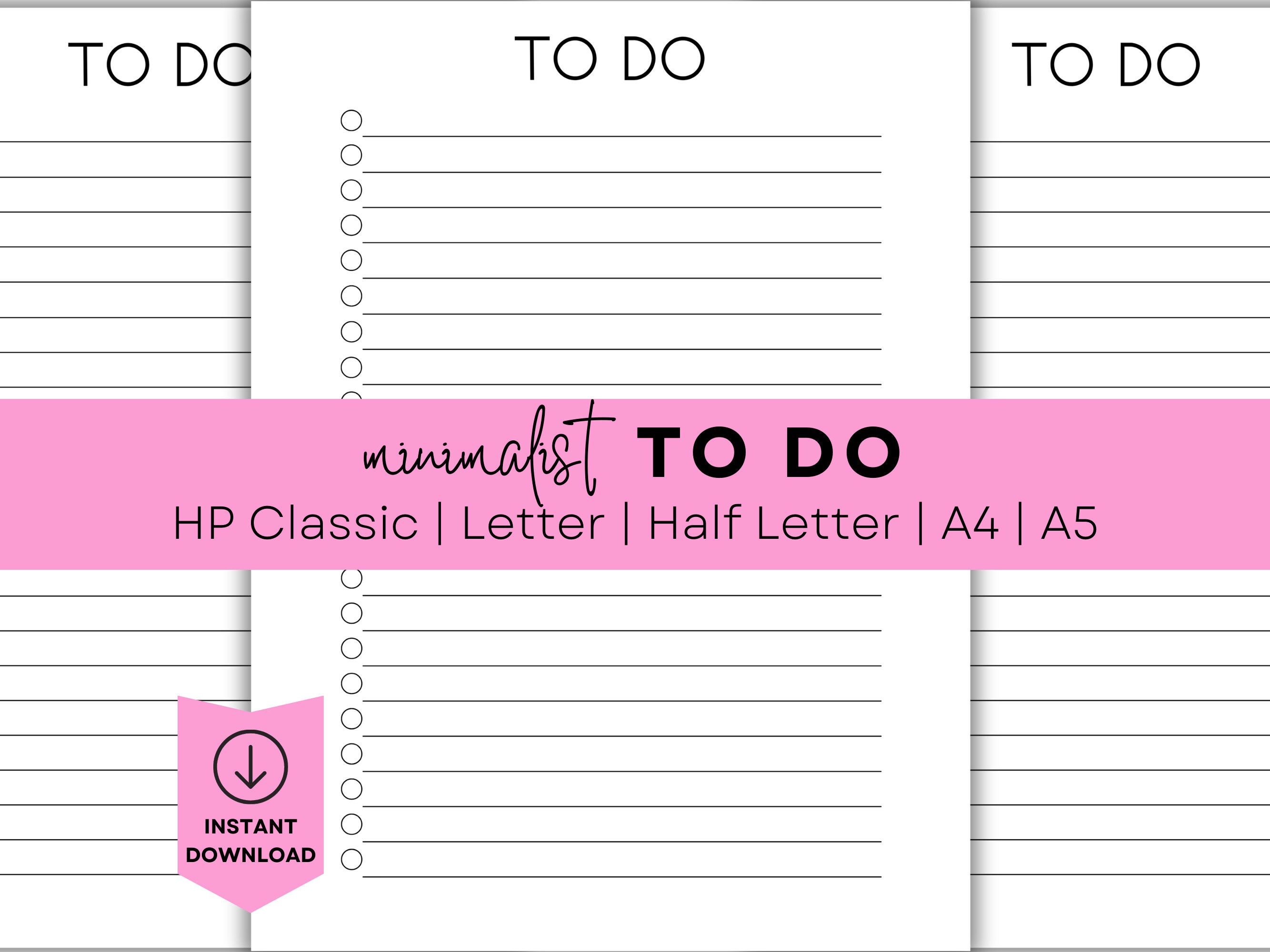 Printable to Do List Printable Planner Insert Happy Planner Etsy