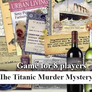 Murder on the TITANIC PARTY GAME, Murder Mystery Dinner. Instant download.  Mystery Party Kit.  Party Ideas,