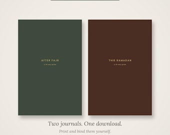 Pack Journal Islamique | Journal de 30 jours après la prière de Fajr + Agenda du Ramadan | PDF imprimable | Suivi du Coran, des prières et des invocations