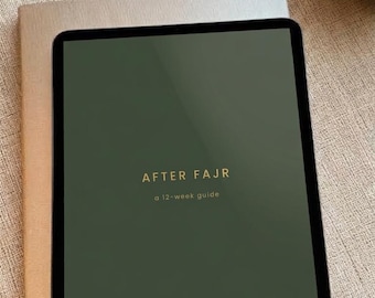 Journal de 12 semaines après la prière de Fajr | Agenda GoodNotes Notability pour iPad | Suivi des prières, du Coran et du dhikr | Agenda numérique musulman
