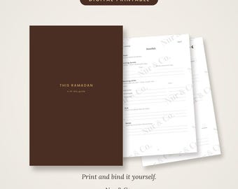 Ce journal imprimable pour le Ramadan, ce planificateur de 30 jours au format PDF et ce suivi du Coran et des invocations (Dhikr) vous permettent de suivre vos lectures du Coran.