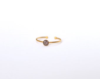 Thing fine gold ring ajustable handmade by a french designer - PEPITA