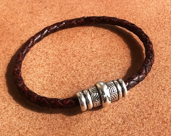 braided leather bracelet for Mens, celtic bracelet, ethnic bracelet, boyfriend gift, plus size bracelet, , minimalist bracelet