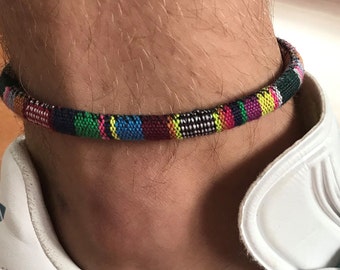 Bransoletka na kostkę w stylu boho, etniczny styl surfera, regulowana bransoletka dla mężczyzn