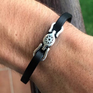 star bracelet, minimalist Leather bracelet, simple bracelet, plus size, gift for him, handmade gift, birthday gifts