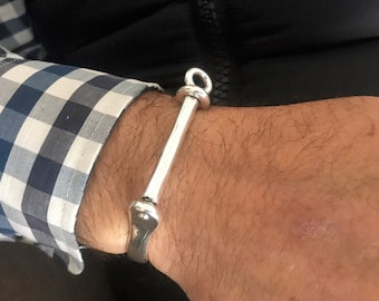 Shackle Bracelet, Nautical Bangle, unisex bracelet, silver jewelry