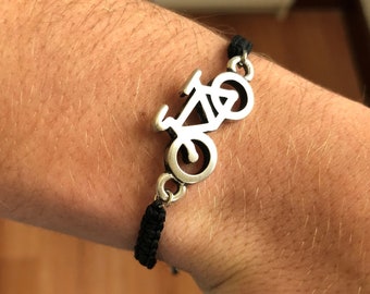 Pulsera de bicicleta, pulsera de mujer, pulsera ajustable, pulsera de macramé, pulsera de amistad, pulsera de hombre, regalo para él, San Valentín