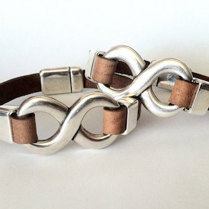 2x custom leather bracelet for men and women, couple bracelets, love bracelets, anniversary gift, Infinity bracelet, Gay bracelet