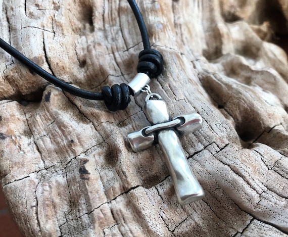 Cross Choker for Men Cross Necklace 