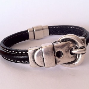 buckle bracelet, Leather Bracelet, Mens Cuff Bracelet, original gift for him,, birthday gifts