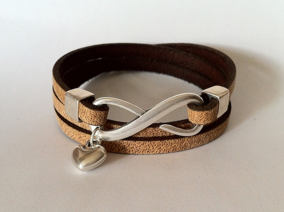 Womens leather infinity best sale bracelet