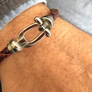 leren armband, trensarmband, paardensportsieraden, armband voor mannen, paardenarmband, cadeau paardenliefhebbers, verjaardagscadeaus