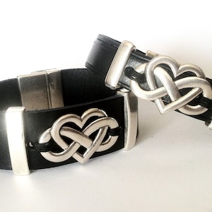 2 x bracelet men and women, personalized infinity, leather bracelet, Infinity bracelet, cuff bracelet, women gift, birthday gifts