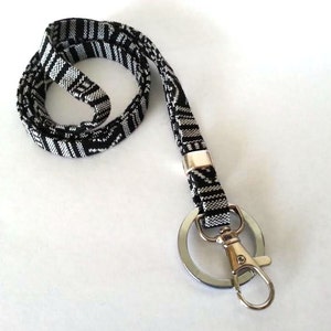 Lanyard etnico, porta badge, portachiavi boho, boho, lanyard per chiavi, lanyard in tessuto, vegano, lanyard boho, accessori unisex, lanyard azteco
