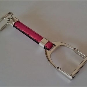 Stirrup Keyring Leather Brass Keychain Horse By LeatherElements