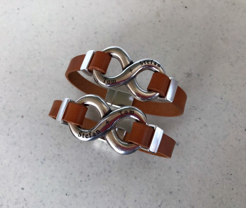 infinity bracelet leather infinity bracelet for men Set bracelets couple bracelets custom infinity Gay bracelet mens leather bracelet