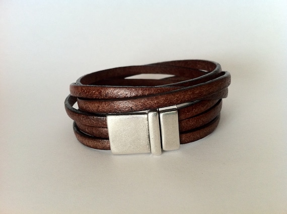 ブレスレット Double Wrap Leather Bracelet #5948 Double Wrap Leather Bracelet, Men's Bracelet, Multi Strand