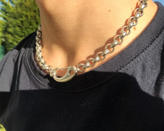 Mens chunky necklace deals