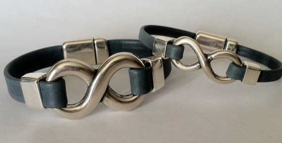 2x Men & women infinity bracelets, bracelets father and son, personalized Gay bracelet, anniversary gift