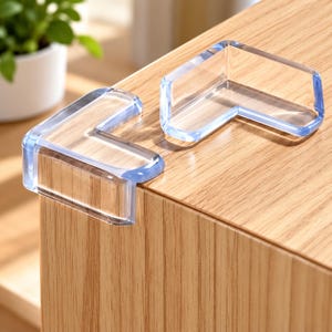 Protectores de esquinas transparentes para muebles, protectores de bordes de mesa transparentes, cubiertas de seguridad a prueba de niños.