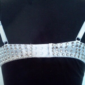 Fully hand jeweled Bra front and back image 5