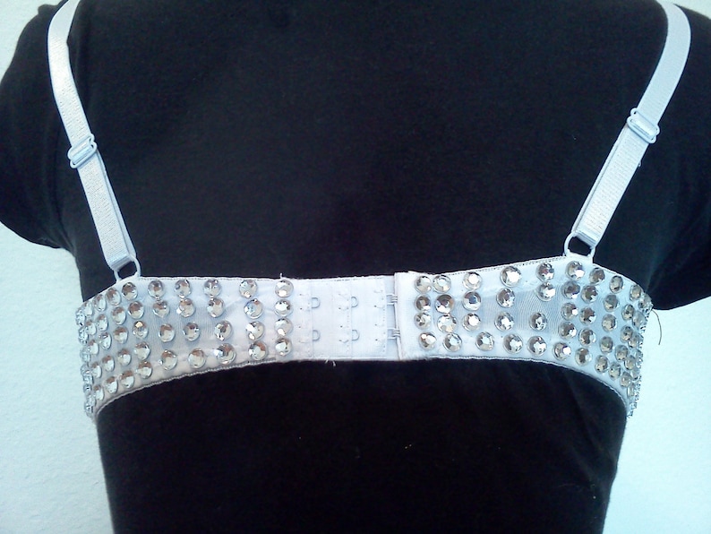 Fully hand jeweled Bra front and back image 5