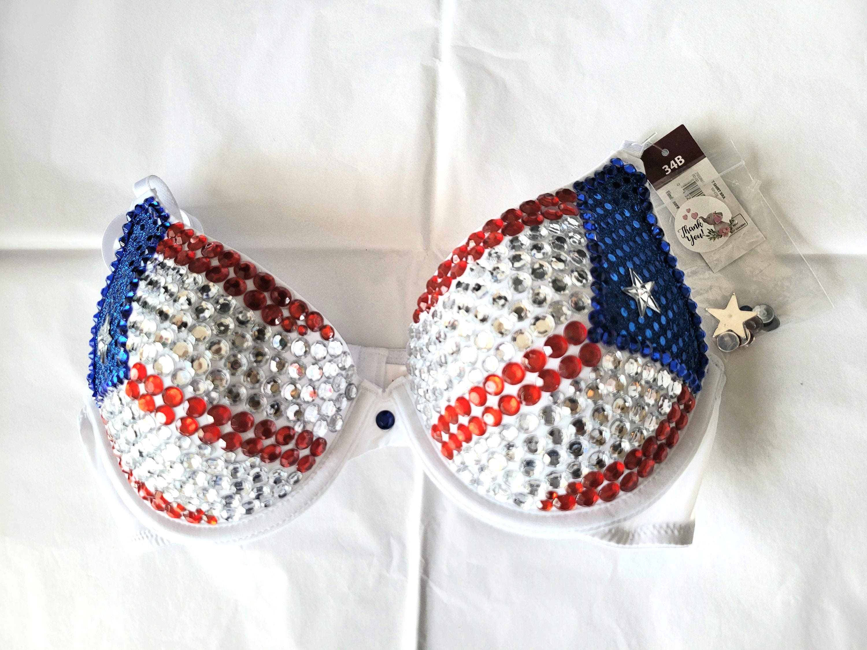 Puerto Rican National Flag Bra - Etsy