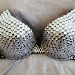 Fully Jeweled Bra D, DD, DDD  (10mm - 12mm jewels)