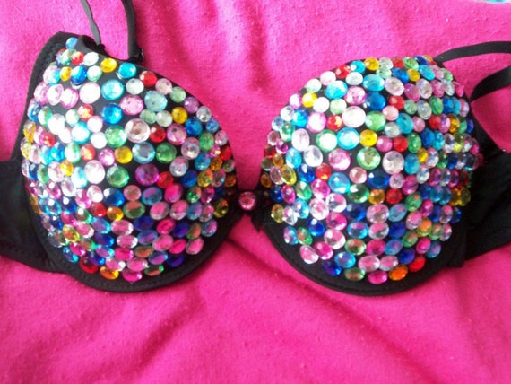 Victoria's Secret T-Shirt 34DD Full Coverage Push Up Rhinestone