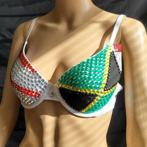 トップス if six was nine STRING BRA AMERICAN FLAG Amazon.com: USA Word Or Text with American Flag Women's