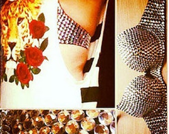 Fully Jeweled Bra with Small Jewels