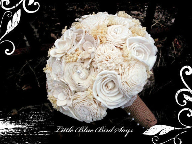 Rustic Sola Bouquet Wedding Bouquet Bridal Bouquet Sola Etsy