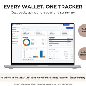 Crypto Tracker for Cryptocurrency Portfolio, Offline FIFO Cost Basis Dashboard