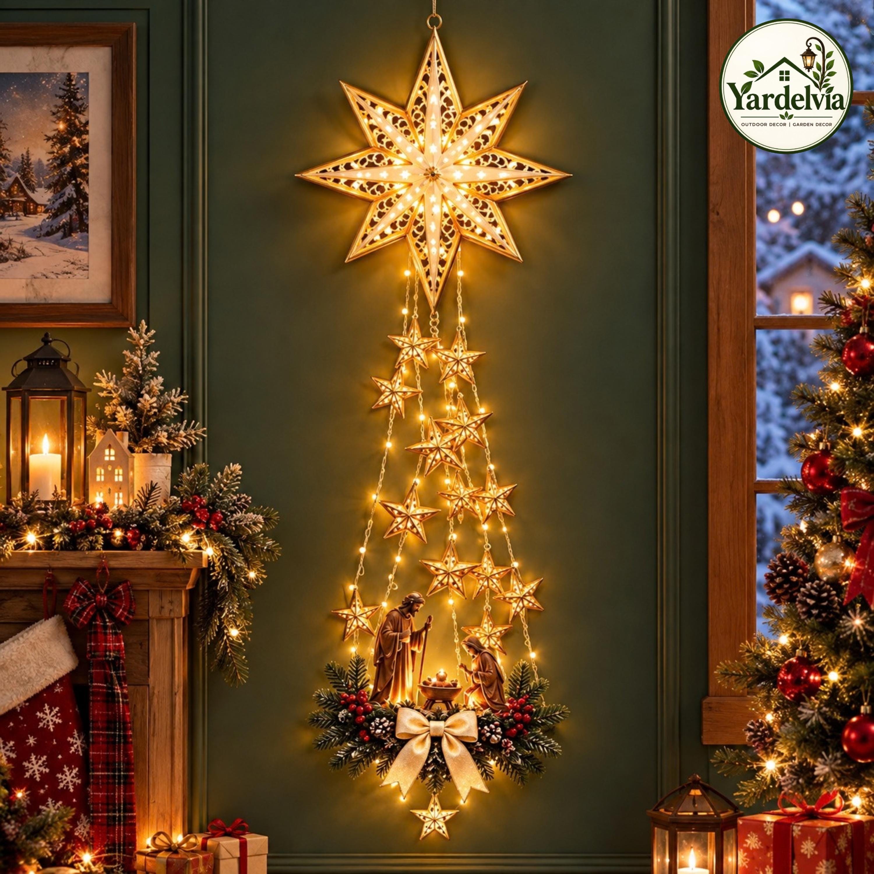 Metallring weihnachten beleuchtet