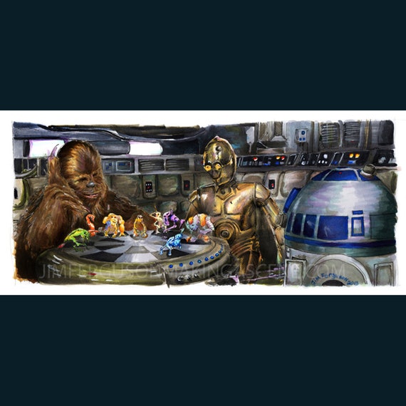 Star Wars A New Hope - Let the Wookiee Win " Poster Print By Jim Ferguson