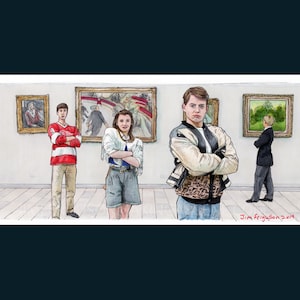 Ferris Bueller&#39;s Day Off - At the Museum Poster Print By Jim Ferguson
