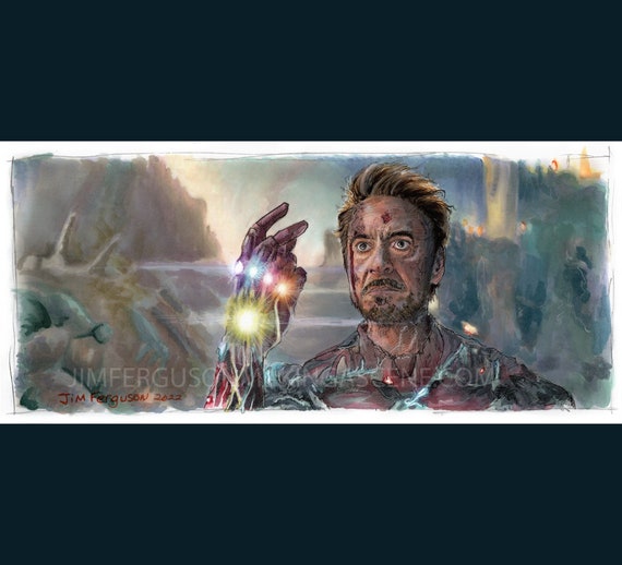 The Avengers - I Am Iron Man Print By Jim Ferguson