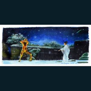 Kill Bill - Showdown at the House of Blue Leaves Poster Print By Jim Ferguson