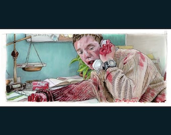 Grite - Meus pais vão ficar muito bravos comigo. Impressão de Jim Ferguson.