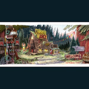 Gravity Falls - The Mystery Shack Poster Print By Jim Ferguson