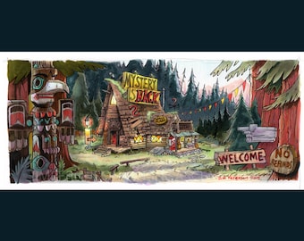 Gravity Falls - The Mystery Shack Poster Print By Jim Ferguson