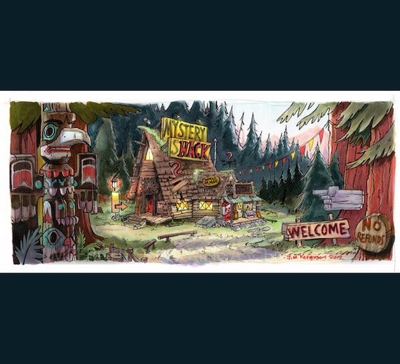 Gravity Falls - The Mystery Shack Poster Print By Jim Ferguson