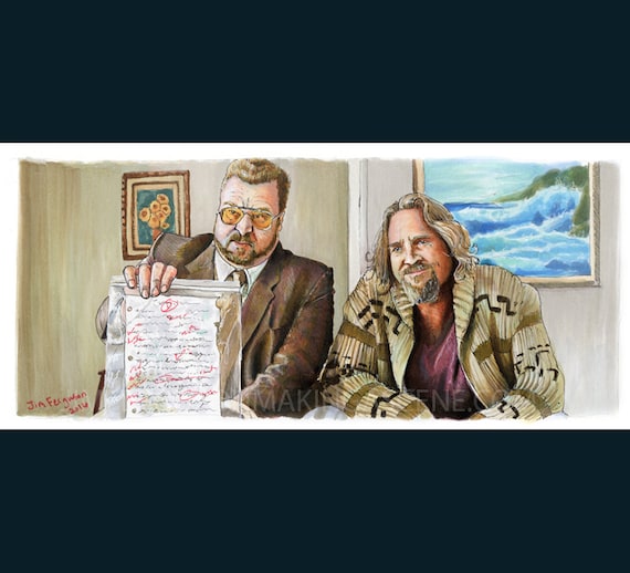 The Big Lebowski - You're killing Your Father Larry  Poster Print By Jim Ferguson